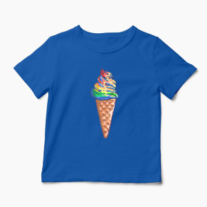 Tricou Unicorn - Crema de Unicorn - Copii-Albastru Regal